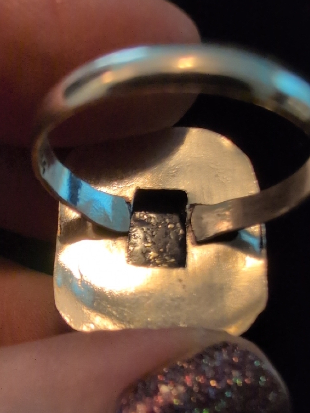 Rectangular Blue Lapis Ring - Picture 7 of 9